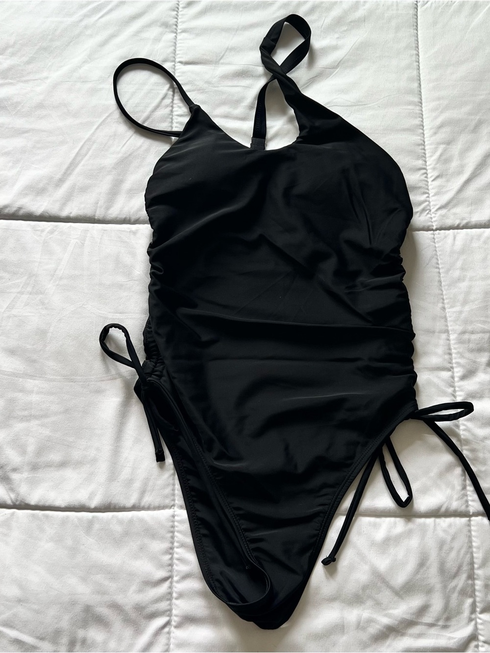 Black One-Piece Slimming Swimsuit Small